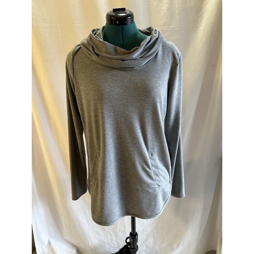 Cable & Gauge Gray Cowl Neck Long Sleeve Top – Size M